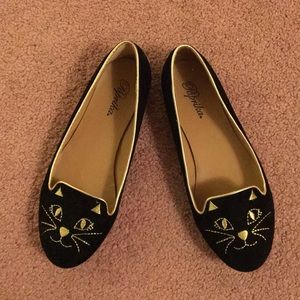 Suede Kitty Flats